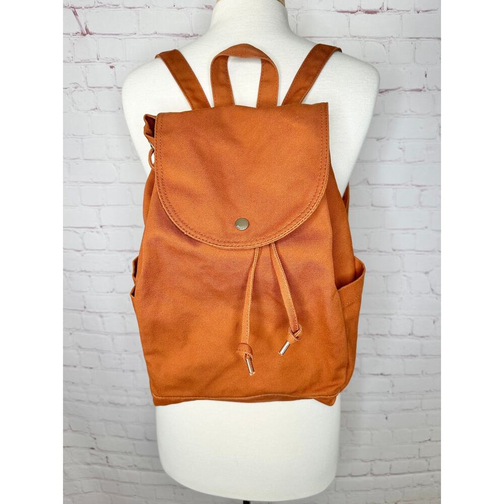 Baggu Umber Brown Drawstring Backpack Canvas New With Tags Purse Bag